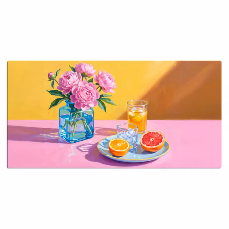 Bureau onderlegger - Bloemen - Roze - Modern - Bloemen - Roze - Modern Muismat XXL klein
