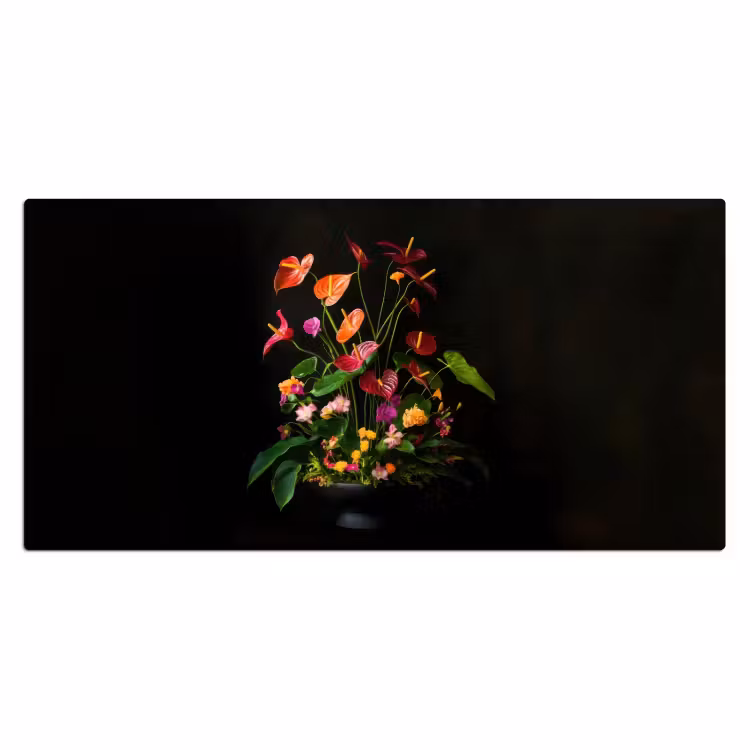 Bloemen - Vaas - Kleurrijk Muismat XXL klein -3d_leeg
