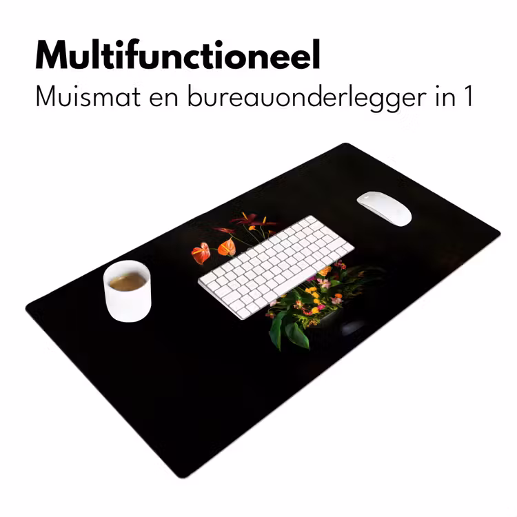 Bloemen - Vaas - Kleurrijk Muismat XXL klein -sfeer4