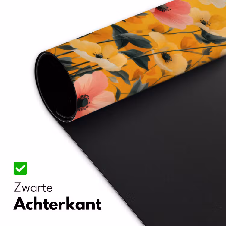 Bloemen - Veld - Geel Muismat XXL klein -sfeer2