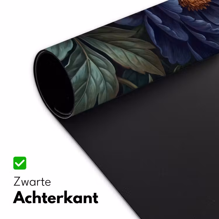 Bloemen - Vlinder - Natuur - Modern - Paars Muismat XXL klein -sfeer2