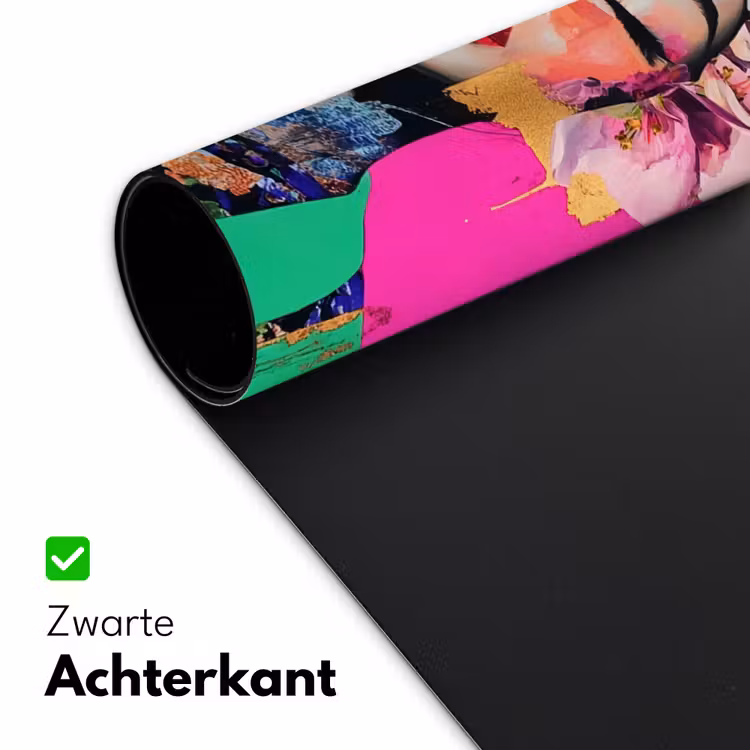 Bloemenkroon - Goud - Vrouw - Portret Muismat XXL klein -sfeer2