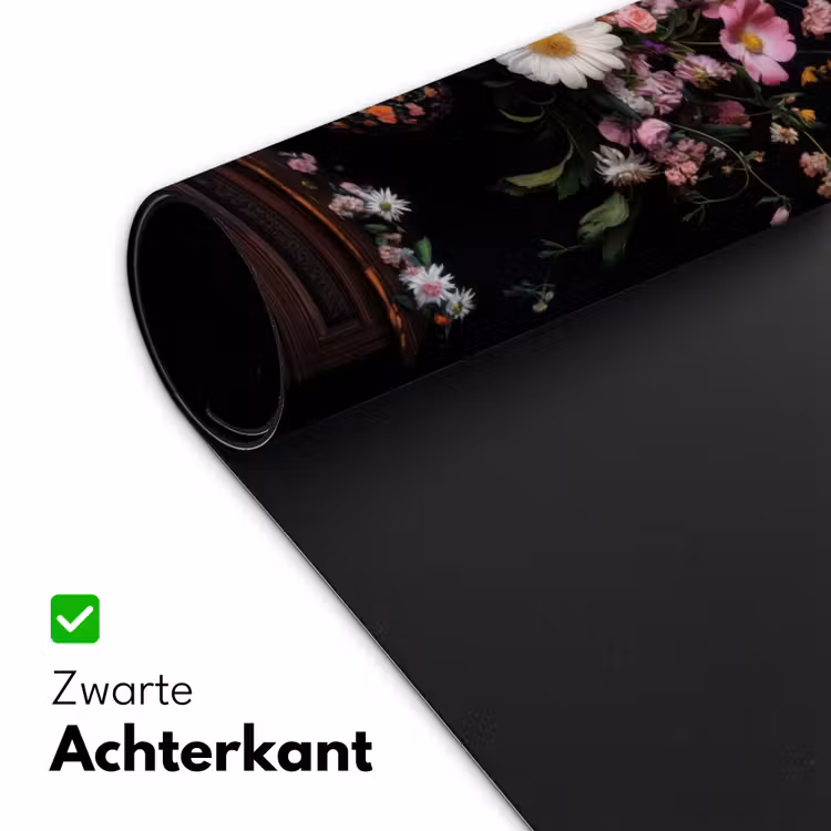 Bloemenvaas - Hout - Bloemen - Boeket Muismat XXL klein -sfeer2