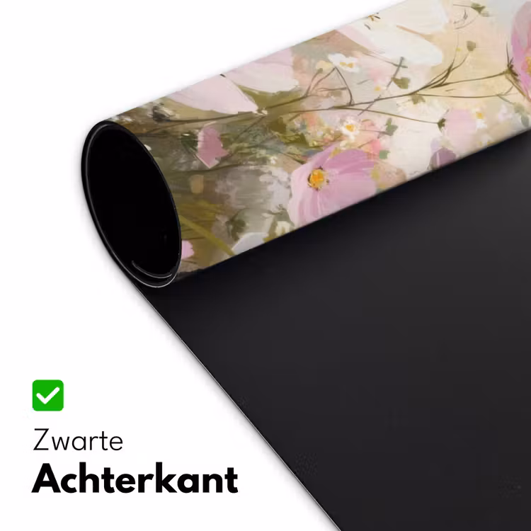 Bloemenveld - Lichte tinten - Geschilderd Muismat XXL klein -sfeer2