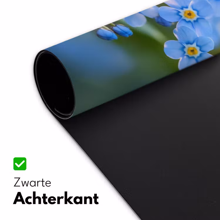 Bloemetjes - Blauw - Vergeet mij nietjes Muismat XXL klein -sfeer2