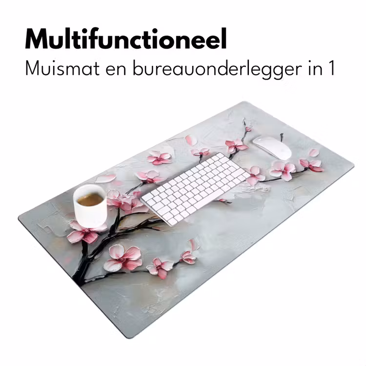 Bloesem - Kunstzinnig - Roze - Sakura Muismat XXL klein -sfeer4