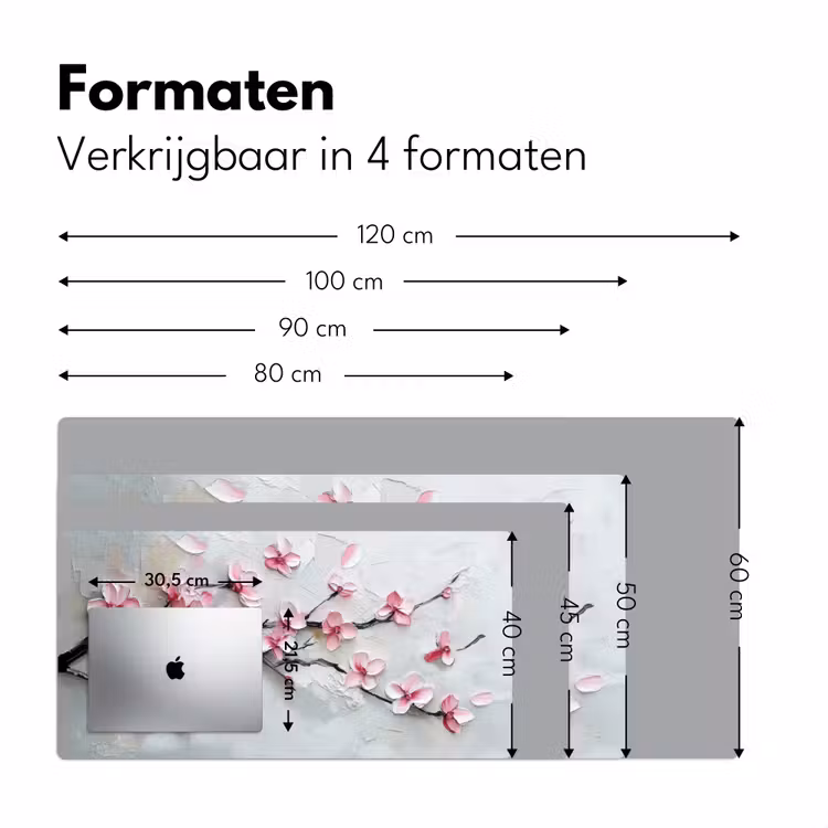 Bloesem - Kunstzinnig - Roze - Sakura Muismat XXL klein -sfeer5