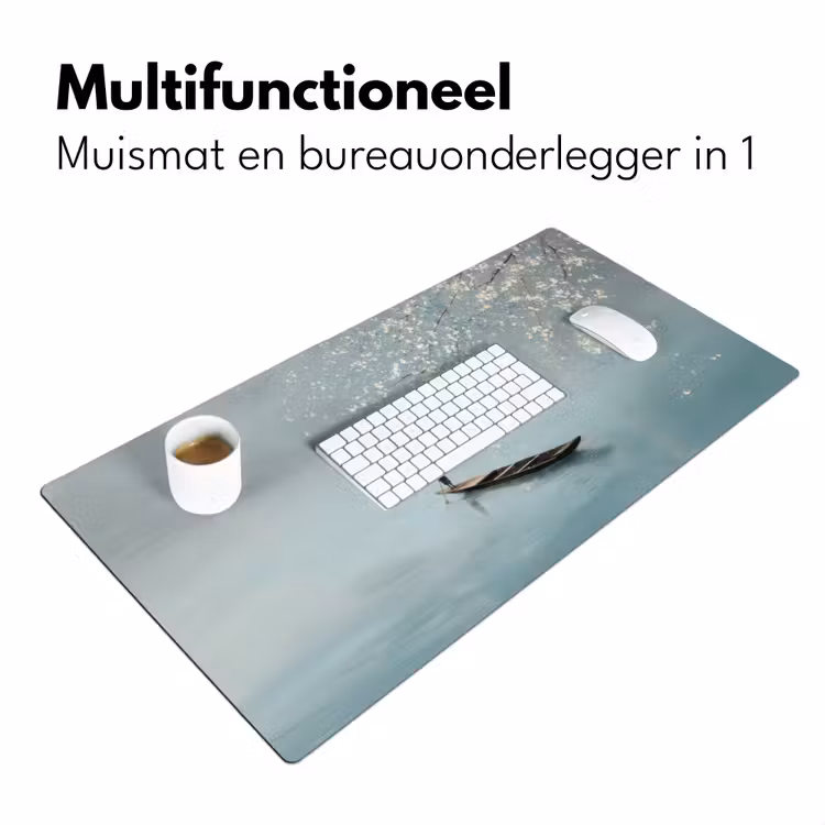 Bloesems - Minimalistisch - Wateroppervlak - Boot Muismat XXL klein -sfeer4