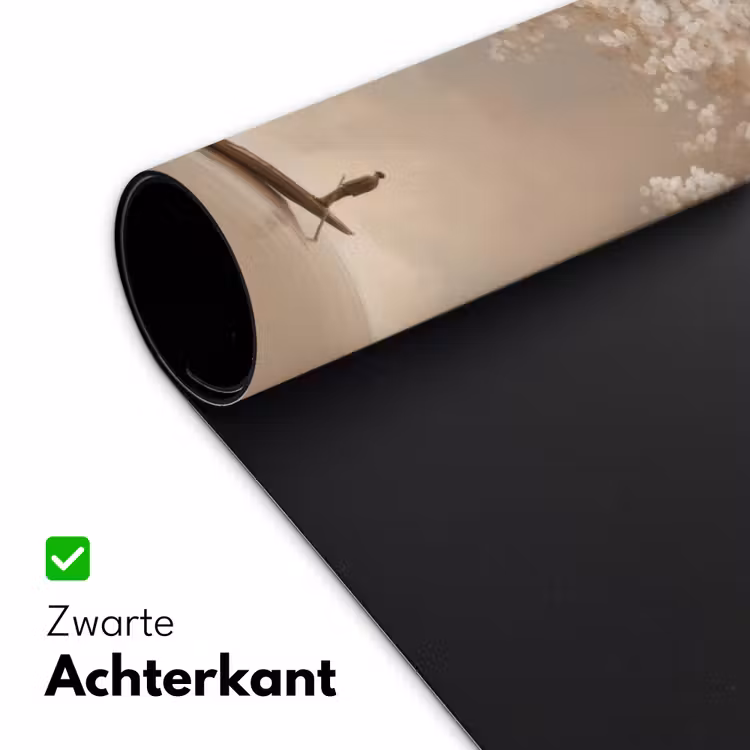 Bloesems - Wit - Boot - Minimalistisch Muismat XXL klein -sfeer2