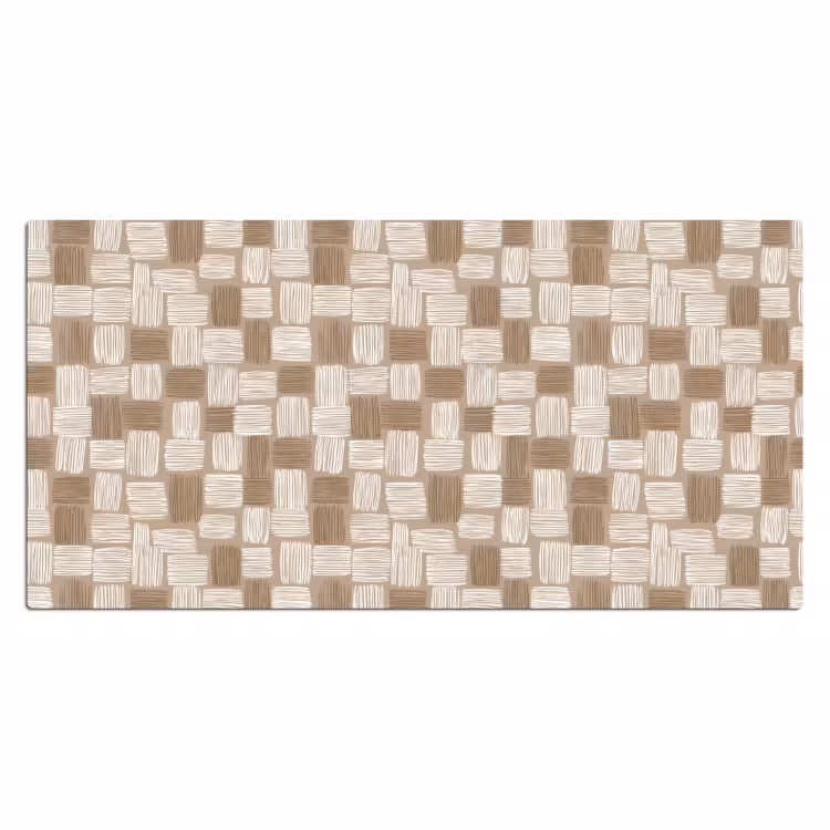 Blok - Patroon - Bruin Muismat XXL klein 681 -3d_leeg