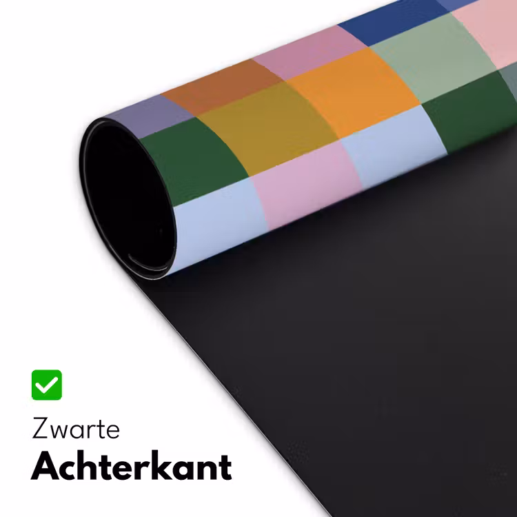 Blokken - Vierkant - Patroon - Gekleurd Muismat XXL klein -sfeer2