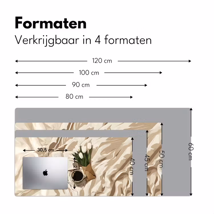 Boek - Illustratie - Tulpen - Koffie Muismat XXL klein -sfeer5