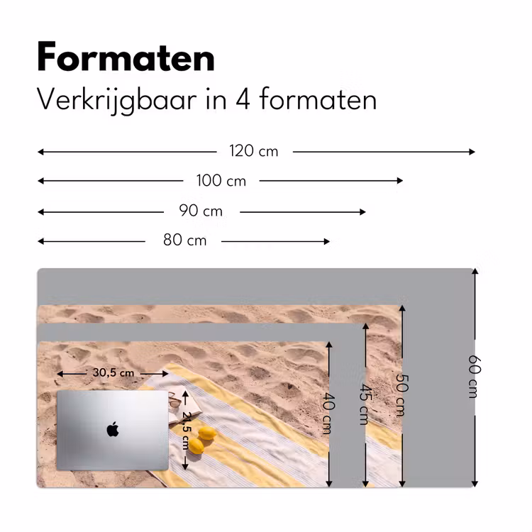 Boek - Zonnebril - Strand - Zomer - Geel Muismat XXL klein -sfeer5