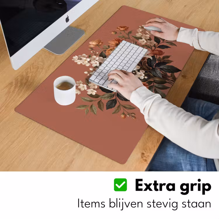 Boeket - Retro - Kleurrijk Muismat XXL klein -sfeer3