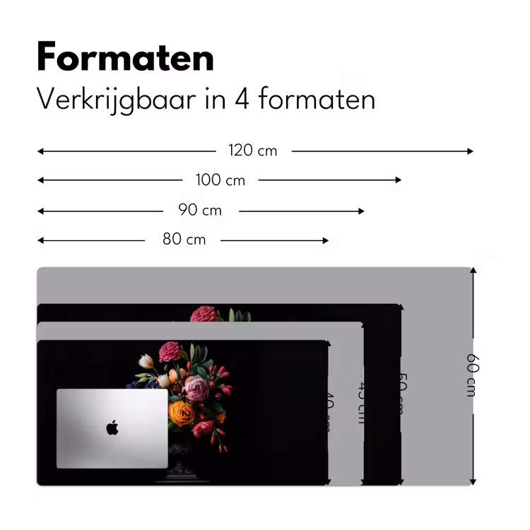 Boeket - Romantisch - Kleurrijk Muismat XXL klein -sfeer5