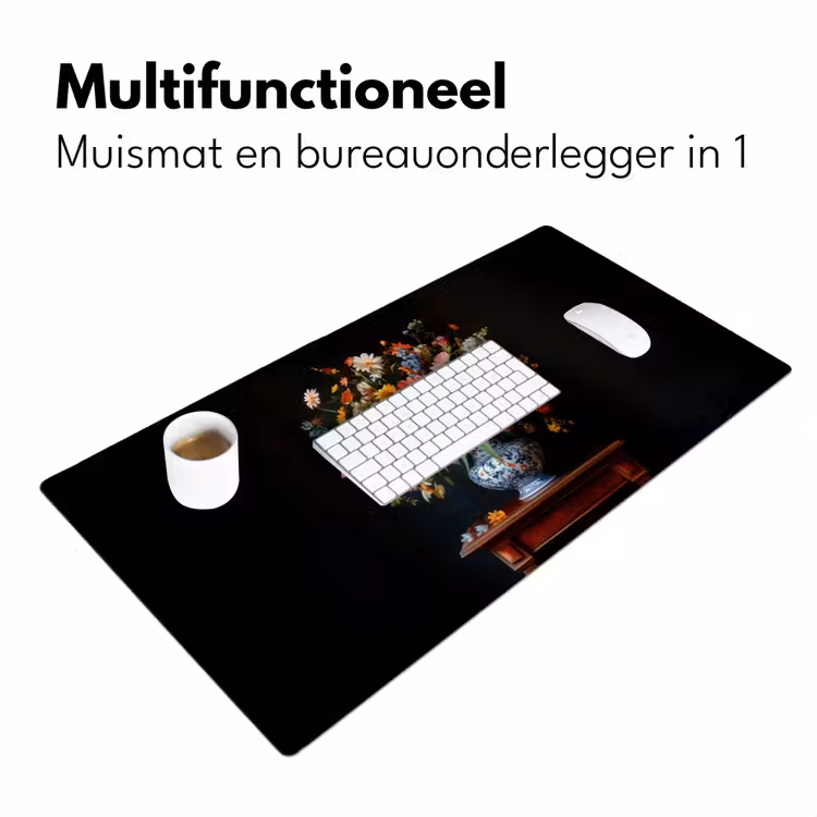 Boeket - Roze - Bloemen - Vaas Muismat XXL klein -sfeer4