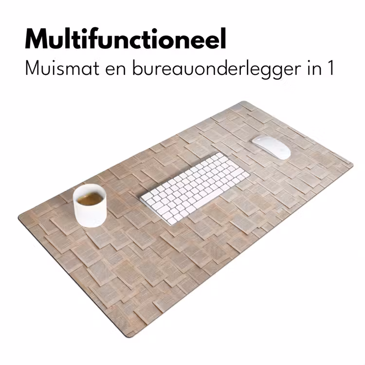 Boekpagina - Collage - Literatuur - Vintage - Beige Muismat XXL klein -sfeer4
