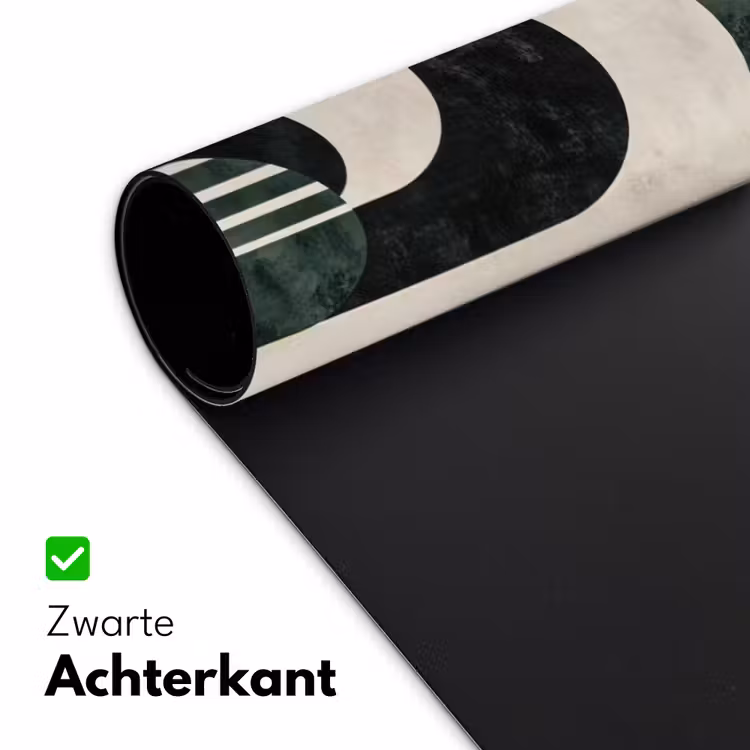Bogen - Donkergroen - Lijnen Muismat XXL klein -sfeer2