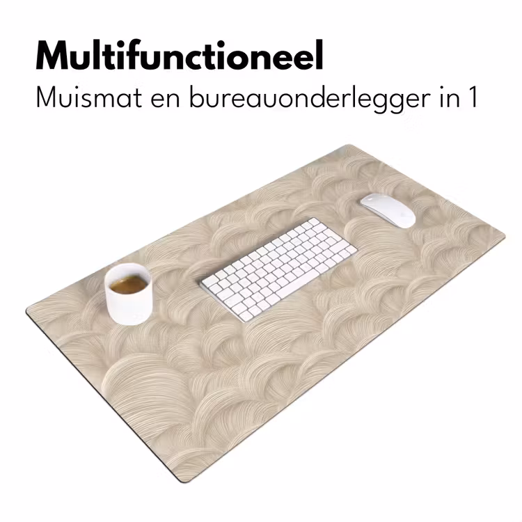 Bogen - Patroon - Beige Muismat XXL klein 681 -sfeer4