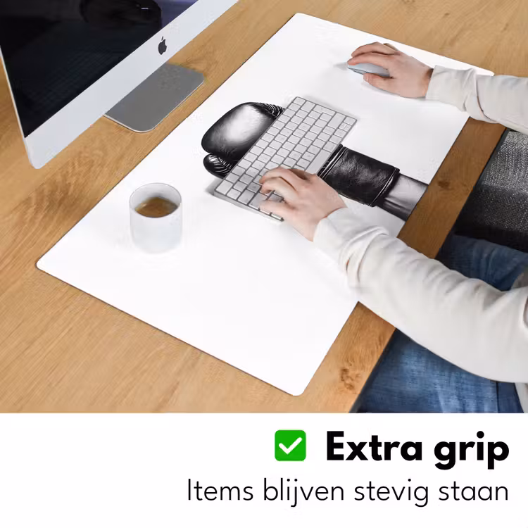 Bokshandschoen - Zwart - Hand Muismat XXL klein -sfeer3
