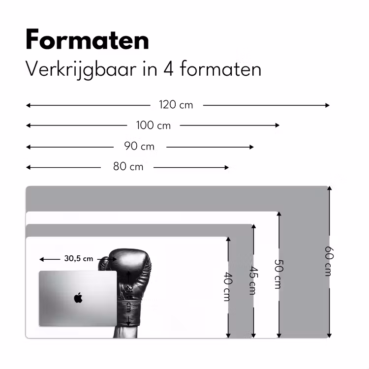 Bokshandschoen - Zwart - Hand Muismat XXL klein -sfeer5