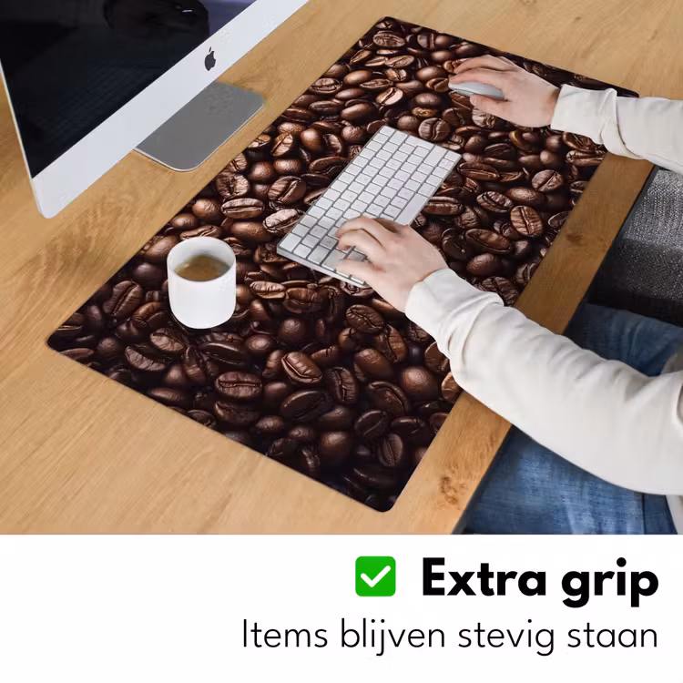 Bonen - Close-up - Donkerbruin Muismat XXL klein -sfeer3