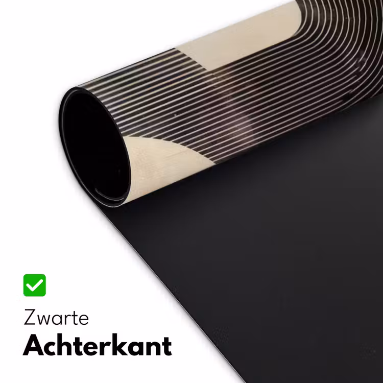 Boog - Strepen - Minimalistisch - Zwart Muismat XXL klein -sfeer2