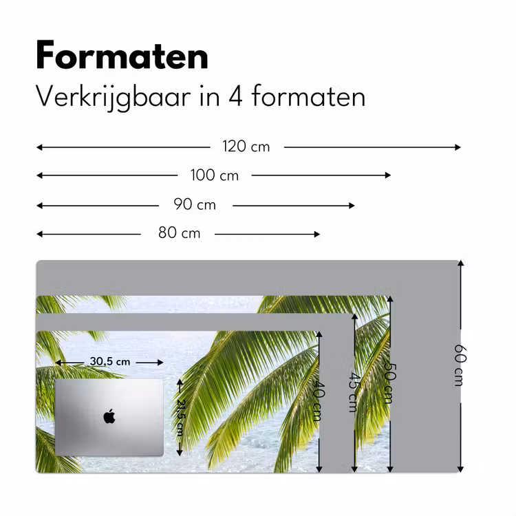 Boom - Bladeren - Water - Tropisch - Groen Muismat XXL klein -sfeer5