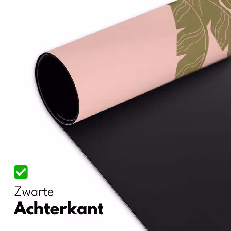 Boom - Palm - Natuur - Illustratie - Roze Muismat XXL klein -sfeer2