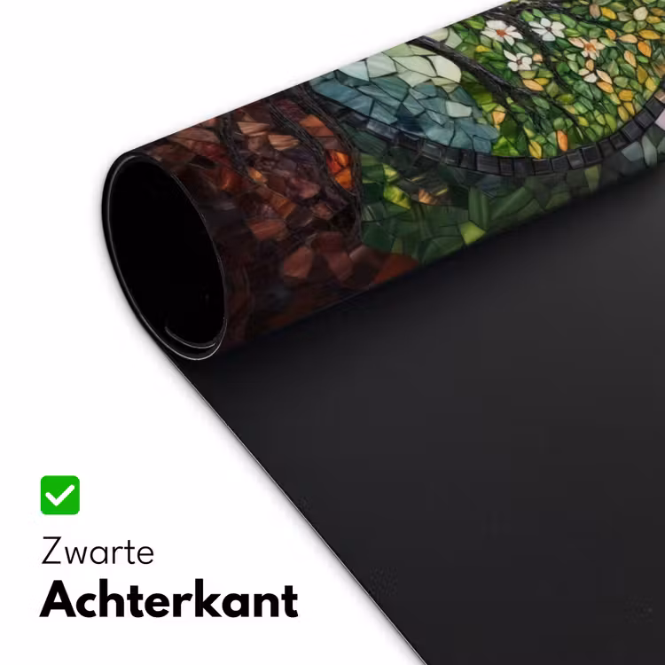 Boom - Seizoenen - Mozaïek - Bergen Muismat XXL klein -sfeer2
