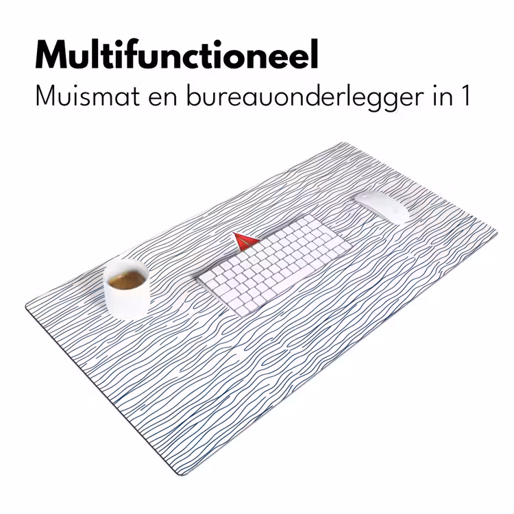 Boot - Water - Rood - Illustratie - Minimalistisch Muismat XXL klein -sfeer4