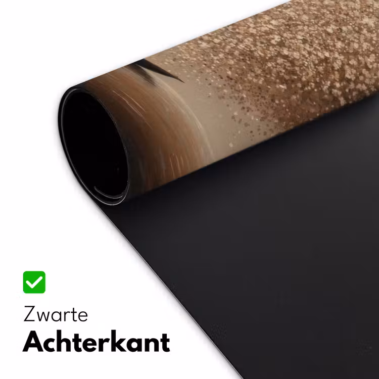 Bootje - Blaadjes - Goud - Water Muismat XXL klein -sfeer2