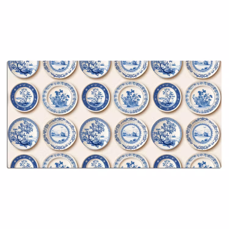Borden - Bomen - Planten - Blauw Muismat XXL klein 681 -3d_leeg