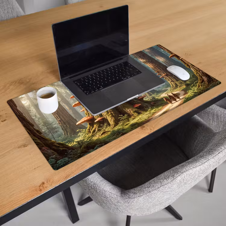 Bureau onderlegger - Bos - Bomen - Natuur - Bos - Bomen - Natuur Muismat XXL klein