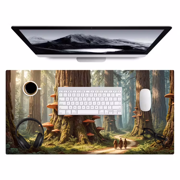 Bureau onderlegger - Bos - Bomen - Natuur - Bos - Bomen - Natuur Muismat XXL klein