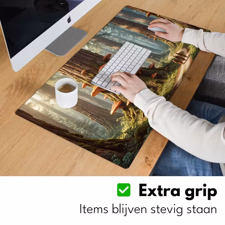 Bureau onderlegger - Bos - Bomen - Natuur - Bos - Bomen - Natuur Muismat XXL klein