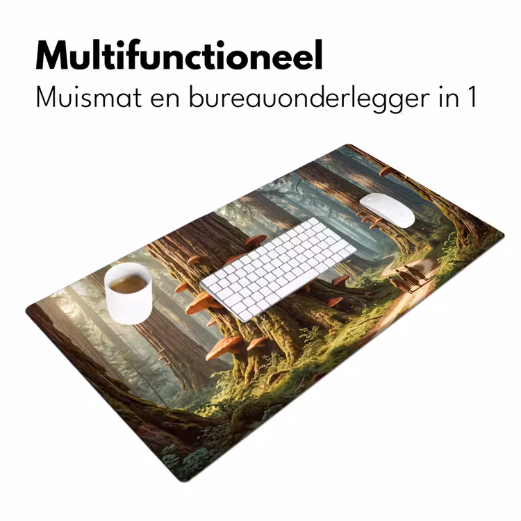 Bureau onderlegger - Bos - Bomen - Natuur - Bos - Bomen - Natuur Muismat XXL klein