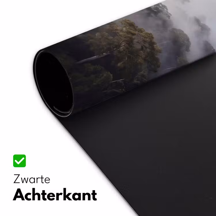 Bos - Mist - Natuur - Groen Muismat XXL klein -sfeer2