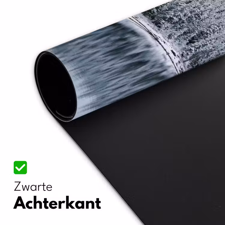 Bos - Reflectie - Meer - Winter - Serene Muismat XXL klein -sfeer2