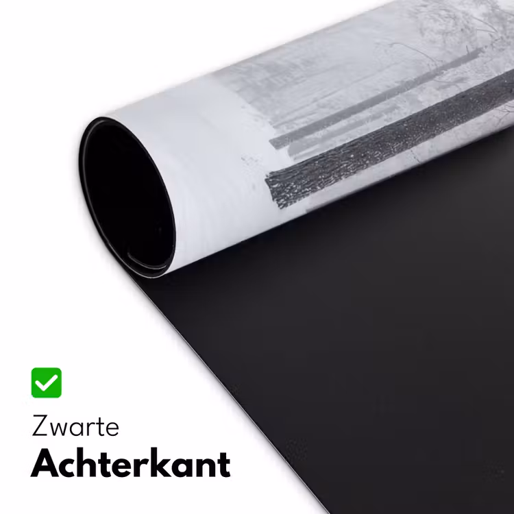 Bos - Sneeuw - Pad - Winter - Stilte Muismat XXL klein -sfeer2