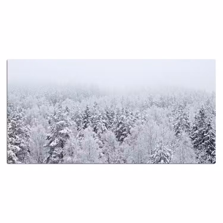 Bos - Sneeuw - Winter - Natuur - Wit Muismat XXL klein -3d_leeg