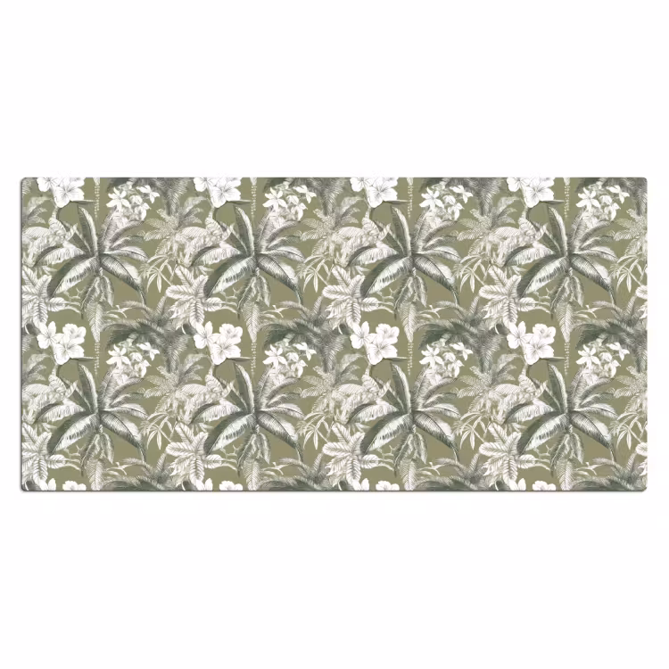 Botanisch - Bloemen - Groen Muismat XXL klein 681 -3d_leeg