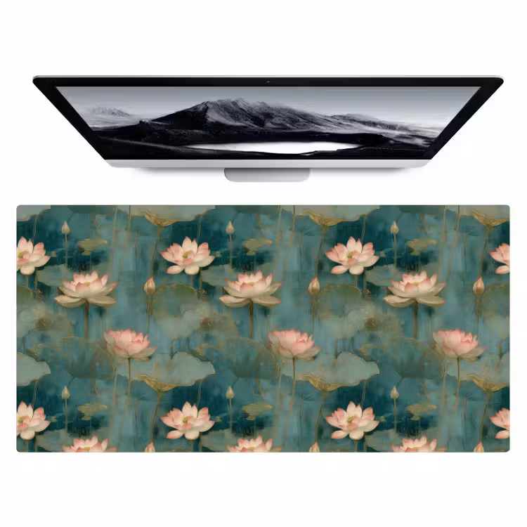 Botanisch - Bloemen - Roze Muismat XXL klein 681 -zzz3d
