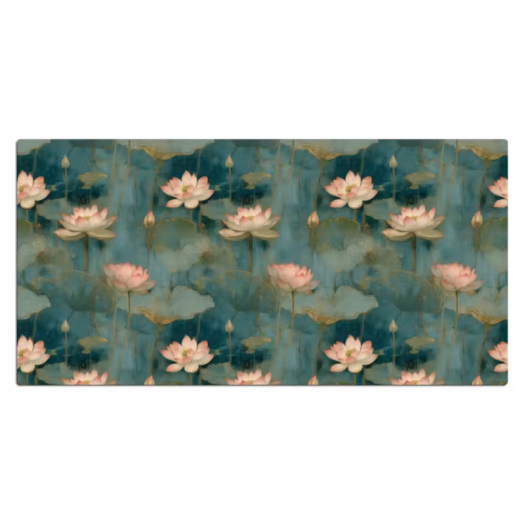 Botanisch - Bloemen - Roze Muismat XXL klein 681 -3d_leeg
