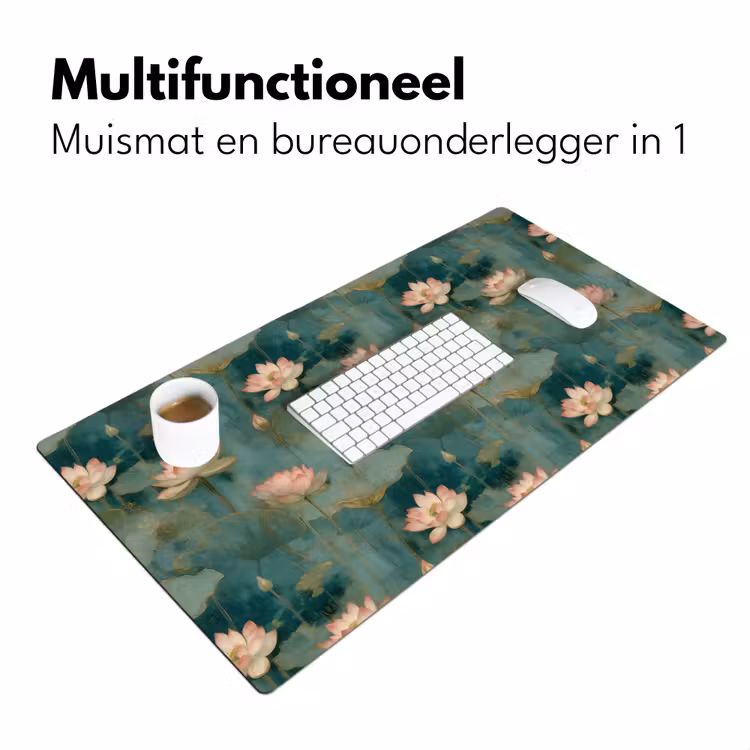 Botanisch - Bloemen - Roze Muismat XXL klein 681 -sfeer4