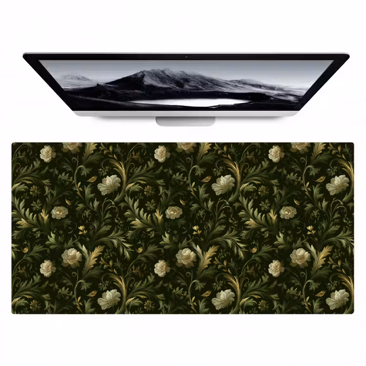 Botanisch - Naadloos - Bloemen Muismat XXL klein 681 -zzz3d