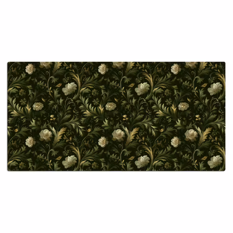 Botanisch - Naadloos - Bloemen Muismat XXL klein 681 -3d_leeg