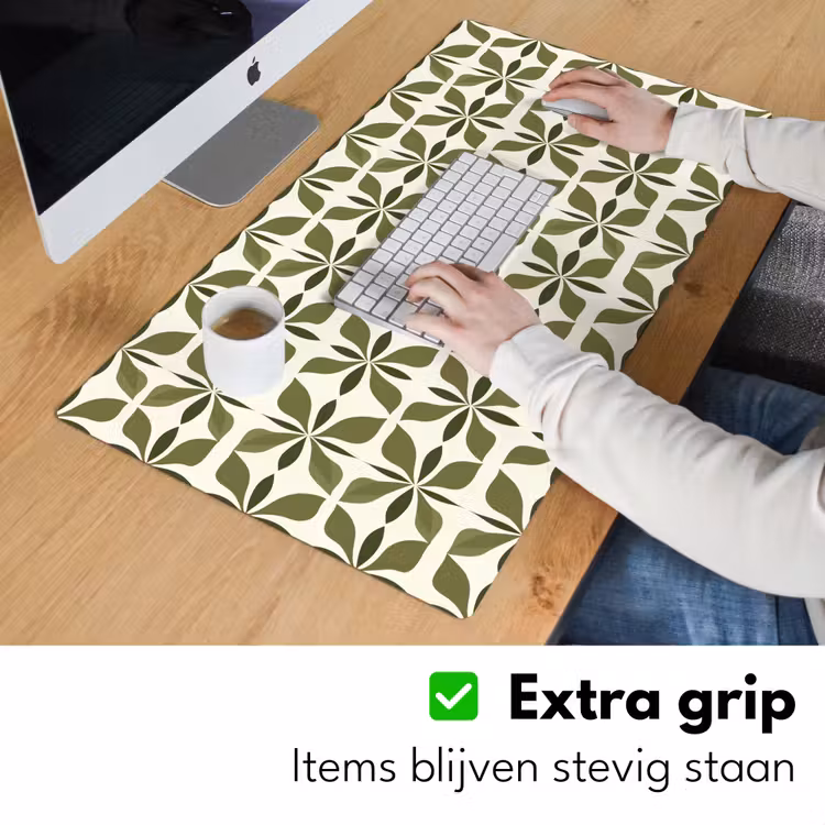 Botanisch - Retro - Groen Muismat XXL klein 681 -sfeer3