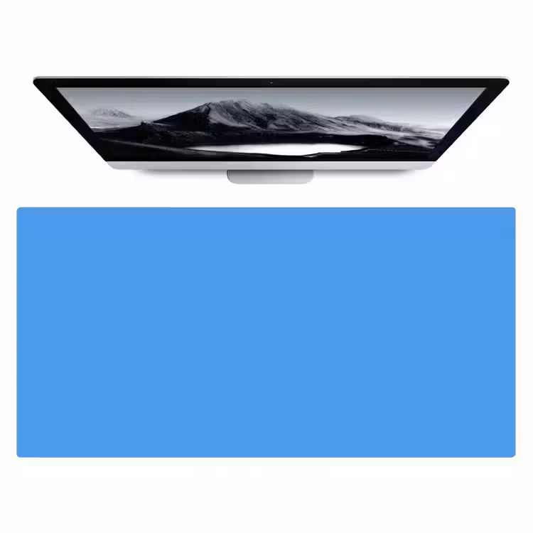 Bright - Azure - Blauw Muismat XXL klein 681 -zzz3d