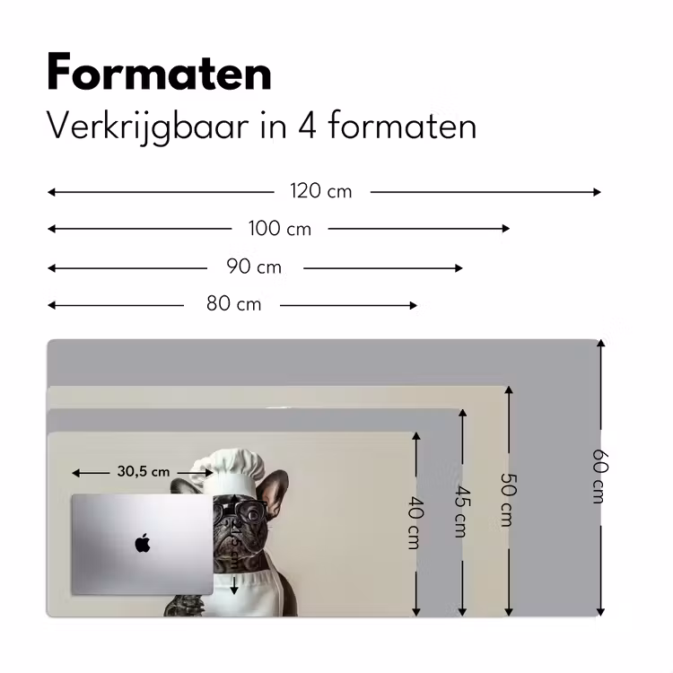 Bril - Hond - Kok Muismat XXL klein -sfeer5